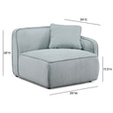 Travie Performance Corduroy Velvet RAF Corner Chair