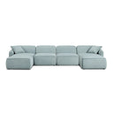 Travie 6-Piece Performance Corduroy Velvet  Modular U-Sectional