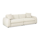 Kourtney 100" Cream Performance Faux Mohair Sofa