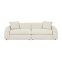 Kourtney 100" Cream Performance Faux Mohair Sofa