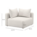 Hangover Contract-Grade Textured Fabric Modular Corner Chair