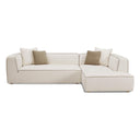 Tristine 2-Piece Cream Contract-Grade Linen L-Shaped Sectional