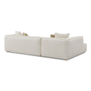 Tristine 2-Piece Cream Contract-Grade Linen L-Shaped Sectional