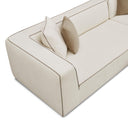 Tristine 2-Piece Cream Contract-Grade Linen L-Shaped Sectional