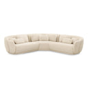 Misty 3-Piece Cream Performance Boucle Modular L-Sectional