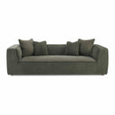 Tristine 96" Olive Green Upcycled Performance Basketweave Sofa
