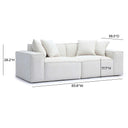 Mindy 84" Performance Chenille Basketweave Modular Loveseat