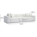 Mindy 115" Performance Chenille Basketweave Modular Sofa