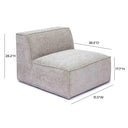Mindy Performance Chenille Basketweave Modular Armless Chair