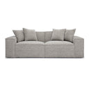 Mindy 84" Performance Chenille Basketweave Modular Loveseat