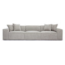 Mindy 115" Performance Chenille Basketweave Modular Sofa