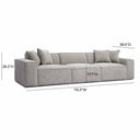 Mindy 115" Performance Chenille Basketweave Modular Sofa