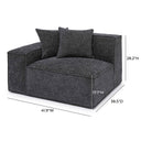 Mindy Performance Chenille Basketweave Modular Corner Chair