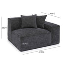 Mindy Performance Chenille Basketweave Modular Corner Chair
