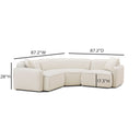 Travie 3-Piece Sand Upcycled Performance Linen Modular L-Sectional