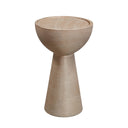 Eclipse Textured Faux Travertine Indoor/Outdoor Side Table
