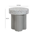 Clover Faux Terrazzo Indoor/Outdoor Round Side Table