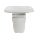 Margot 83" Light Grey Faux Plaster Indoor/Outdoor Concrete Oval Dining Table