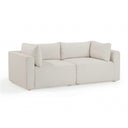 Hangover 81" Cream Performance Fabric Outdoor Modular Loveseat