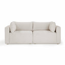 Hangover 81" Cream Performance Fabric Outdoor Modular Loveseat
