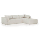 Hangover 4-Piece Cream Performance Fabric Outdoor Modular Sectional