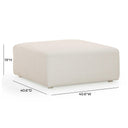 Hangover Cream Performance Fabric Outdoor Ottoman
