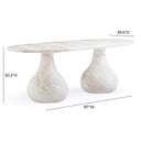 Smooch 87" Concrete Indoor/Outdoor Dining Table