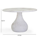 Smooch 47" Concrete Indoor/Outdoor Round Dining Table