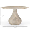 Smooch 47" Concrete Indoor/Outdoor Round Dining Table