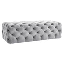 Kaylee 49" Performance Velvet Tufted Jumbo Ottoman