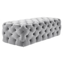 Kaylee 49" Performance Velvet Tufted Jumbo Ottoman