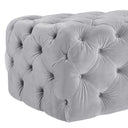 Kaylee 49" Performance Velvet Tufted Jumbo Ottoman