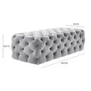 Kaylee 49" Performance Velvet Tufted Jumbo Ottoman