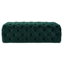 Kaylee 49" Performance Velvet Tufted Jumbo Ottoman