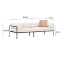 Vera 84" Cream Performance Fabric Outdoor Sofa