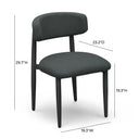 Annika Textured Contract-Grade Fabric Outdoor Dining Side Chair