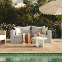 Salty 84.5" Striped Contract-Grade Indoor/Outdoor Sofa
