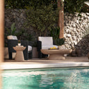Alexa Rattan Performance Fabric Outdoor Accent Chair