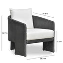 Alexa Rattan Performance Fabric Outdoor Accent Chair