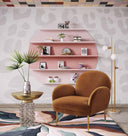 Bubble Glass and Brass Side Table