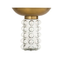 Bubble Glass and Brass Side Table