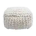 Cathy Cream Woven Pouf