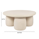 Rahul 34" Cream Round Coffee Table