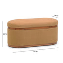 Olivier 41" Boucle Oval Storage Ottoman