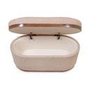 Olivier 41" Boucle Oval Storage Ottoman