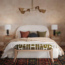 Arielle 48" Olive & White Embroidered Bench