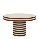 Lyra 30" Natural Striped Cotton Jute Contract-Grade Coffee Table