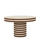 Lyra 30" Natural Striped Cotton Jute Contract-Grade Coffee Table