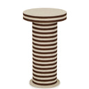Lyra Natural Striped Cotton Jute Contract-Grade Side Table