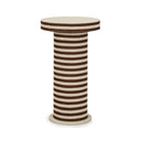 Lyra Natural Striped Cotton Jute Contract-Grade Side Table